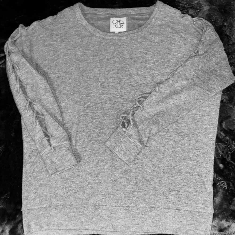 Chaser Braided/Laced Arm Sweater